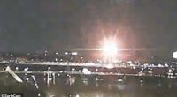 Video from an observation camera at the nearby Kennedy Center shows two sets of lights consistent with aircraft appearing to conjoin in a fireball