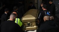 Sam 'The Punisher' Abdulrahim entered the mosque within a gold casket