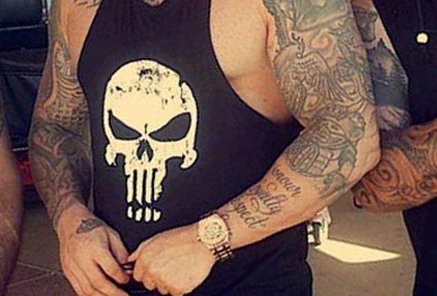 Abdulrahim, wearing The Punisher logo, was murdered on Tuesday