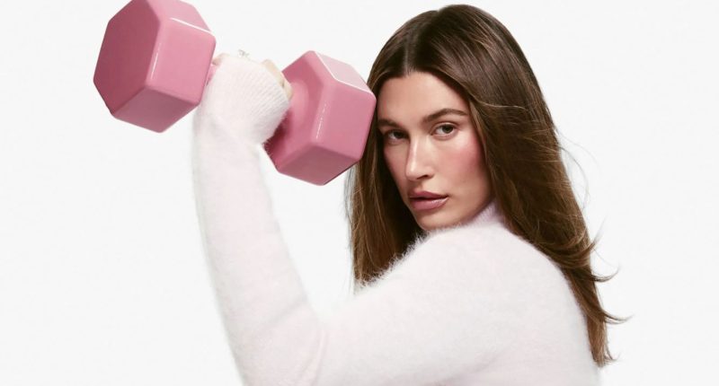 Hailey Bieber looks sensational as she lifts weights in white underwear and heels amid Justin’s ‘unacceptable behaviour’