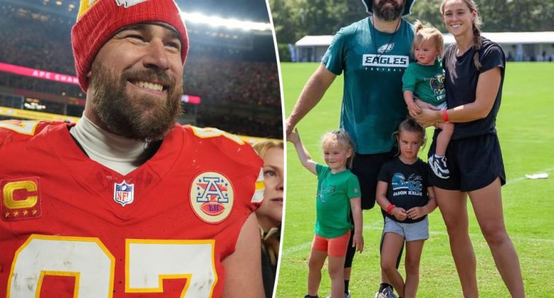 Kylie Kelce reveals how daughters will cheer on ‘Uncle Trav’ with their Super Bowl outfits — without wearing Chiefs gear
