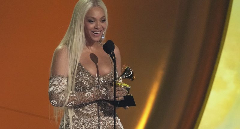 Beyoncé wins album of the year for the 1st time for 'Cowboy Carter' at 2025 Grammys