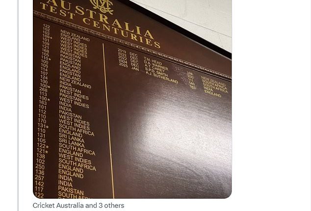 The original post by the MCG social media team about Anabel Sutherland's achievement and Mark Latham's response