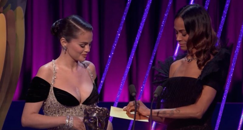 Watch Selena Gomez’s awkward BAFTAs blunder as star struggles to read out winner’s name