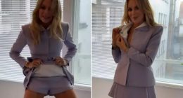 Amanda Holden FLASHES fans in hilarious video showing off outfit of the day and her tanned legs