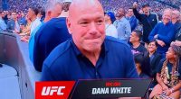A red-faced Dana White was booed by fans in attendance at WrestleMania on Saturday night