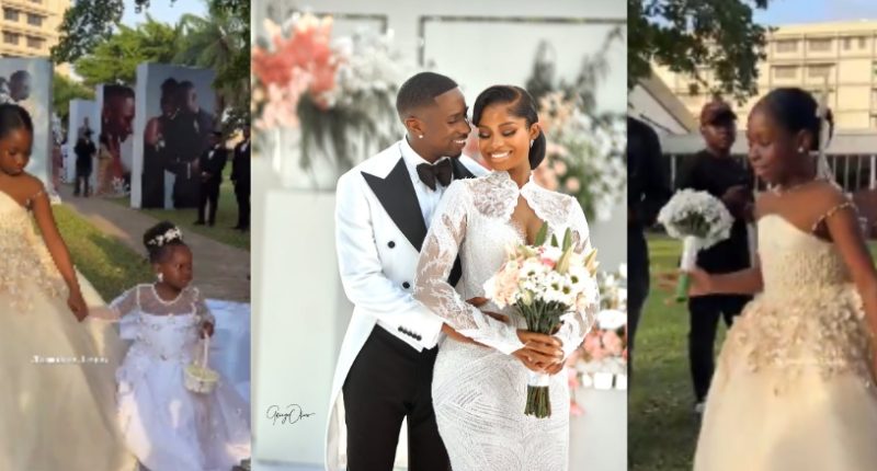 Davido’s Daughter, Imade Adeleke Steals the Spotlight with Grand Entrance at Priscilla Ojo’s Wedding