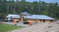 Some of the 78 new houses rising fast in a subdivision off Ponce de Leon and Point Pleasant Drive in palm Coast. Flagler County's housing inventory continues to creep up. (© FlaglerLive)