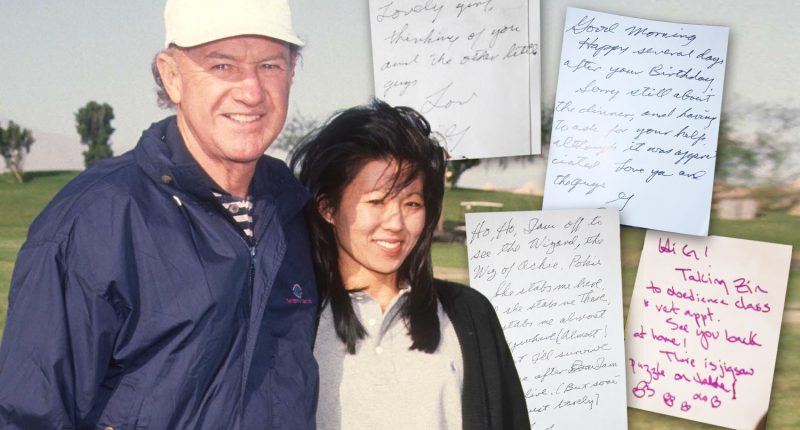 Heartbreaking handwritten notes found in Gene Hackman’s home for wife Betsy reveal his touching dedication until the end