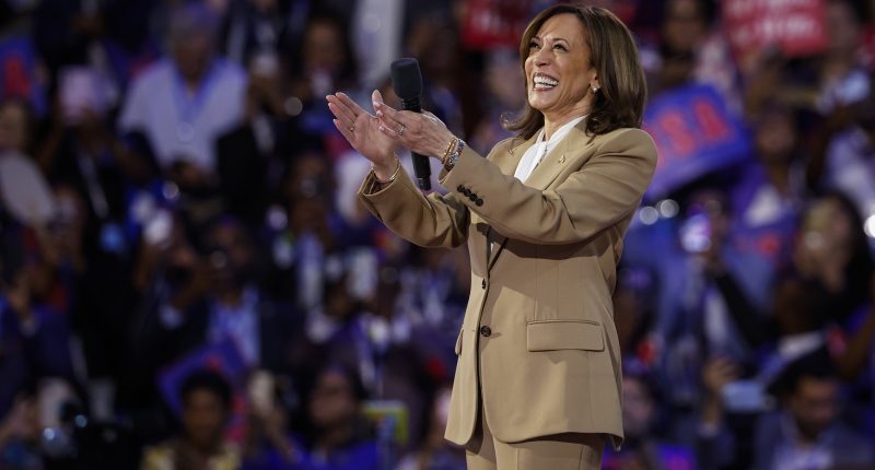 Kamala Harris Returns In Her Most Controversial Outfit (& We Smell Obama Shade)
