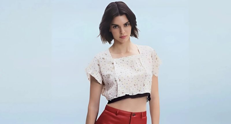 Kendall Jenner stuns in tiny red shorts and crop top on a pink boat after partying at Coachella
