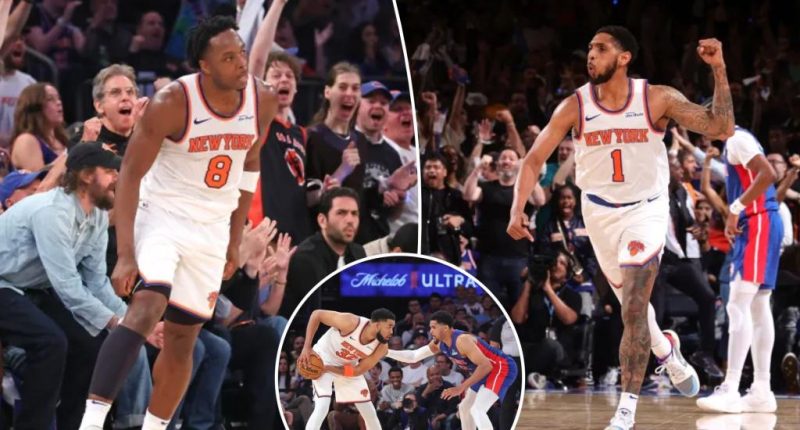 Knicks ride insane 21-0 fourth-quarter run to take thrilling Game 1 over Pistons