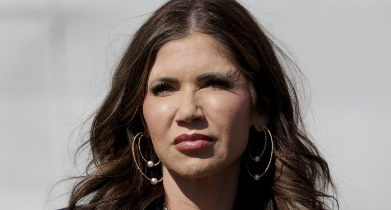 Kristi Noem's Fried Hair Extensions Have Us Hoping Her Curling Iron Was Stolen Too