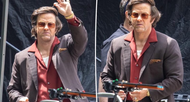Mark Wahlberg looks nearly unrecognizable as mob gangster on set of upcoming crime thriller