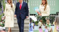 Melania Trump makes rare appearance with Donald at White House Easter Egg Roll