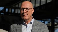 Opposition Leader Peter Dutton is pictured at Sydney's Royal Easter Show on Saturday morning where he received a mixed reaction from attendees