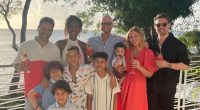Noughties girlband star, 43, has barely aged a day as she celebrates birthday on holiday with pop star pal and family