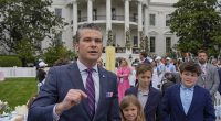 Defense Secretary Pete Hegseth told reporter at the White House he's on the 'same page' as President Donald Trump
