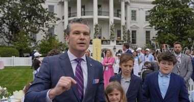 Defense Secretary Pete Hegseth told reporter at the White House he's on the 'same page' as President Donald Trump