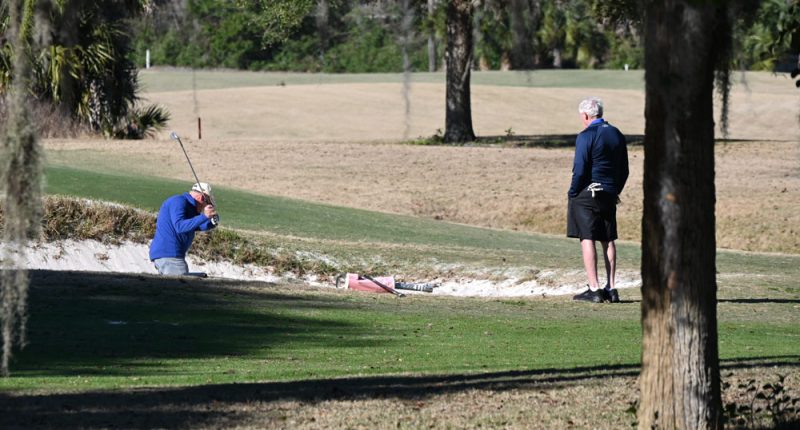Trying to dig out of the Palm Harbor Golf Club money pit. (© FlaglerLive)