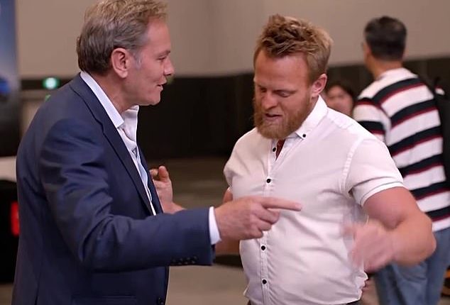 Channel 7's Liam Bartlett (left) almost came to blows with EV influencer Sam Evans (right)