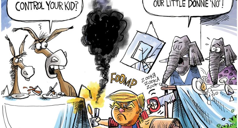 Bad Republican parenting by Dave Whamond, Canada, PoliticalCartoons.com