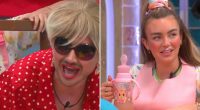 Watch moment CBB’s Danny falls through boxes during hilarious baby task