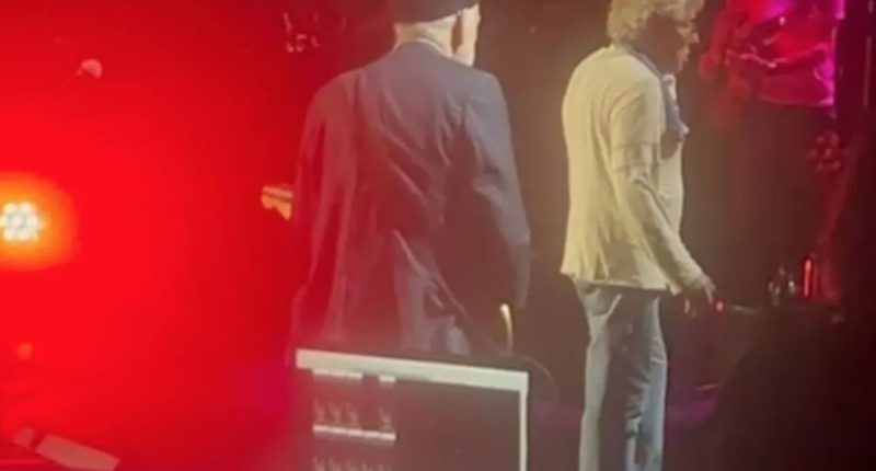 Watch moment furious Roger Daltrey kicks off at The Who’s drummer Zak Starkey live on stage – weeks before sacking him