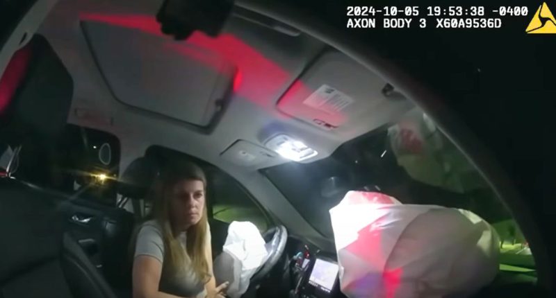 ‘I know how this works’: Mom who crashed car carrying kids and ’empty wine bottles’ works for the state’s Department of Transportation, police say