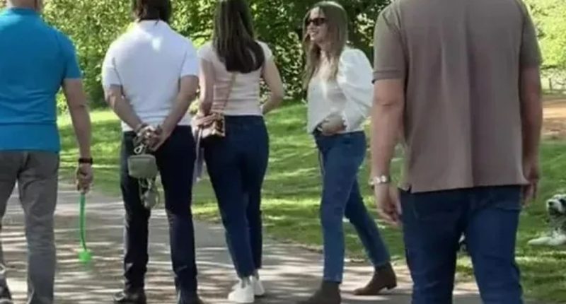 A-list actor and rumoured Bond star girlfriend stun onlookers as they share a romantic stroll through London park – would you have spotted them?