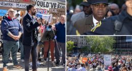 Angry crowd in NYC protests Newark Mayor Ras Baraka’s arrest at ICE detention center