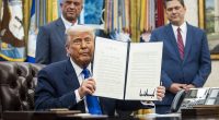 President Trump (pictured) says his plan will cut US drug prices by 30 - 80 per cent