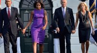 His post was then shared by wife Michelle, but she did not add any additional words or messages of support, amid longstanding rumors of a feud between she and Biden