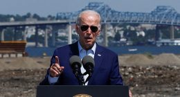 Biden was discussing growing up near oil refineries in Delaware when he made the unexpected remark about having cancer