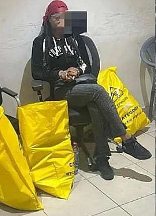A British woman, 23 (pictured), has been arrested, accused of trying to bring nearly 18kg of cannabis into the UK on board a British Airways flight from Accra, Ghana, back to London's Gatwick Airport on May 18, according to Ghana's Narcotics Control Commission (NACOC)