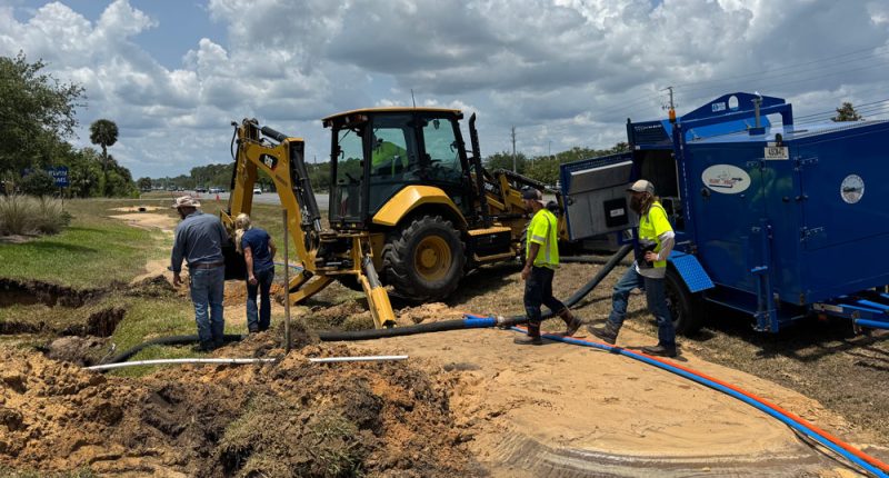 Broadband Company’s Contractor Severs Flagler Beach’s Main Water Line on SR100, Cutting Off City’s Supply