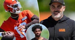 Browns downplay Shedeur Sanders taking second in QB reps at rookie minicamp