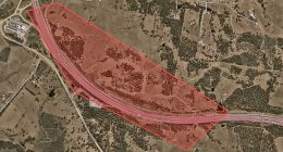 An exclusion zone has been established while police respond, encompassing Maher Road and both directions of the Bruce Highway adjacent to Maher Road (pictured)