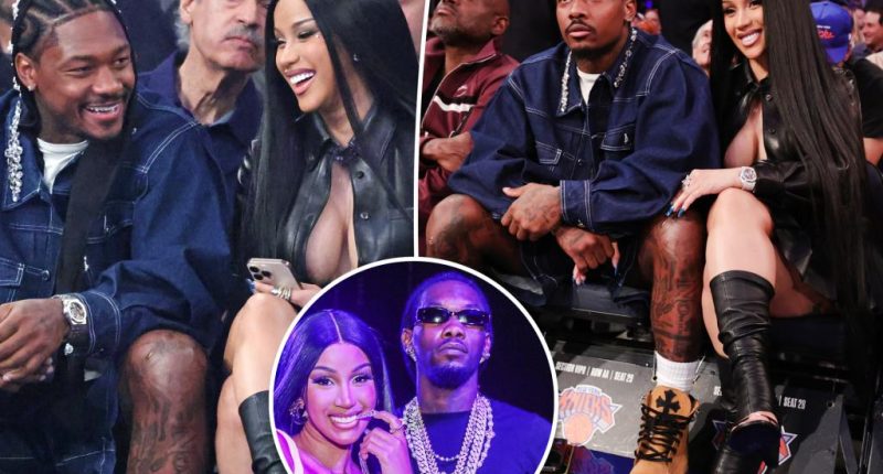 Cardi B and Stefon Diggs go public with PDA-packed date night at NBA playoff game amid Offset divorce