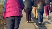 Chileans can be seen making their way out of the region