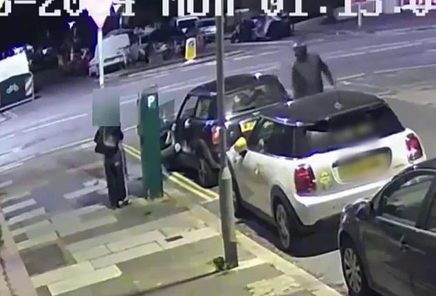 Harrowing video evidence played in court showed Cameron Boxall, 22, as he tried to drag the young woman (left) into a stolen Mini Cooper before driving off