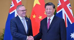 Australia's Prime Minister Anthony Albanese meets China's President Xi Jinping in a bilateral meeting during the 2022 G20 summit in Nusa Dua, Bali, Indonesia