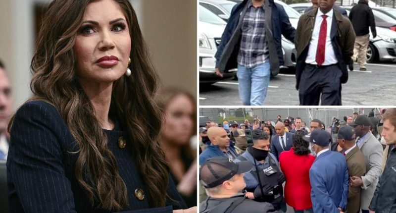 DHS Secretary Kristi Noem says NJ Dems involved in Newark ICE center fracas should be censured: ‘This was committing felonies’
