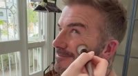 David Beckham ignores ‘family feud’ as he gets his makeup done by daughter Harper, 13, after Brooklyn Beckham swipe