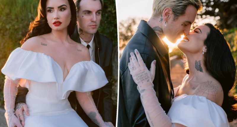 Demi Lovato marries Jutes in romantic California wedding ceremony