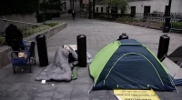 Diddy Supporters Camp Out In Front of NYC Courthouse 