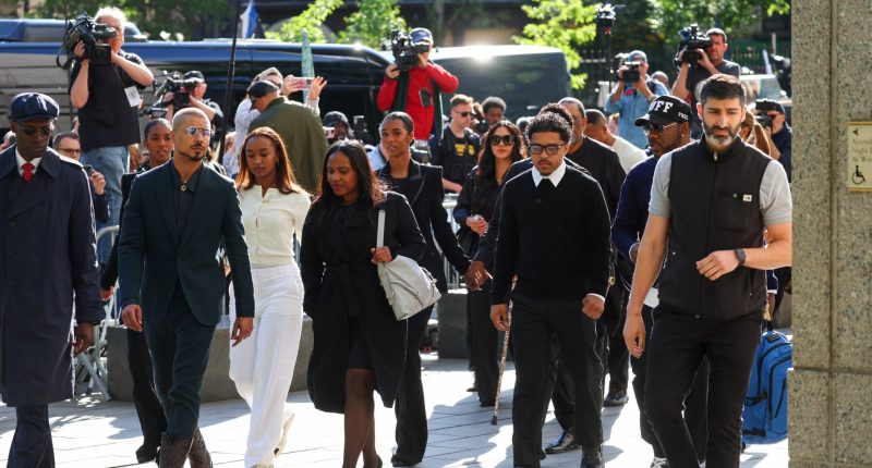 Diddy appears in court at start of landmark sex trafficking trial as his mum & six of his children pack gallery in NYC