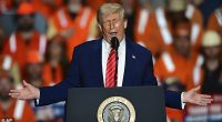 US President Donald Trump announced he will increase the tariff on imported steel from 25 per cent to 50 per cent in a major blow to Australia's export industry (pictured during the speech)