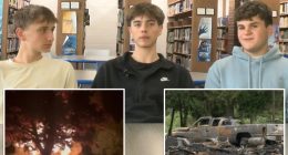 Dramatic video shows teens helping save family from burning home on way home from prom