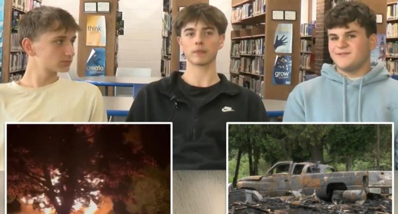 Dramatic video shows teens helping save family from burning home on way home from prom